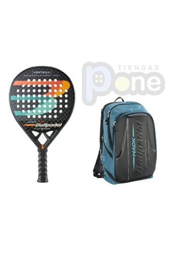 Pack pala vertex 03 ctrl 22 +Mochila Bullpadel Hack