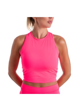 Camiseta BB Básica corta rosa fluor