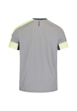 CAMISETA HEAD PADEL TECH T-SHIRT MEN GRIS/AZUL