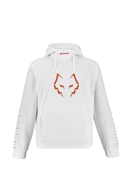 Sudadera Babolat Hood Sweat Juan Lebrón 26 Blanca