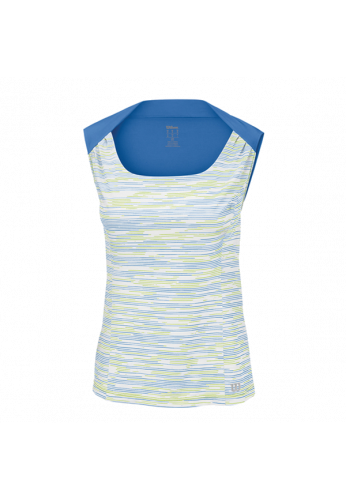 Camiseta Wilson W STAR STRIATED TANK white/regatta