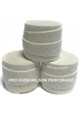 Pro overgrips Wilson Perforado Blanco