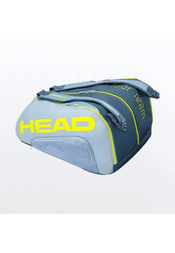 PALETERO HEAD TOUR TEAM PADEL MONSTERCOM GRIS AMARILLO FLUOR