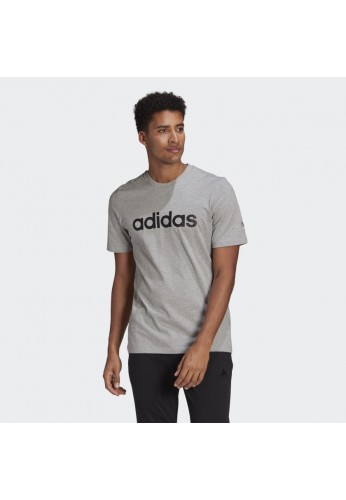 CAMISETA ADIDAS ESSENTIALS EMBROIDERED LINEAR LOGO Medium Grey Heather