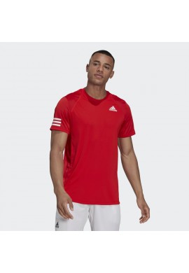 CAMISETA CLUB TENNIS 3 BANDAS Vivid Red / White