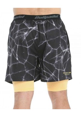 PANTALÓN CORTO BULLPADEL MACHETA NEGRO AMARILLO