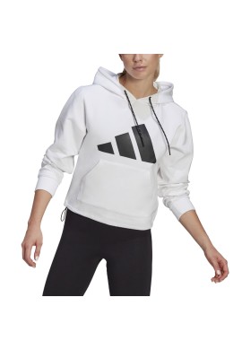 SUDADERA CON CAPUCHA ADIDAS SPORTSWEAR RELAXED DOUBLEKNIT BLANCA