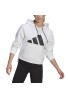 SUDADERA CON CAPUCHA ADIDAS SPORTSWEAR RELAXED DOUBLEKNIT BLANCA