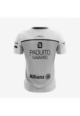 CAMISETA BULLPADEL OCTAVIO PAQUITO NAVARRO BLANCO