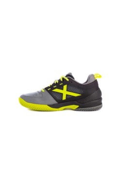 Zapatillas Padel Munich Atomik 09 Negro Gris Amarillo Fluor