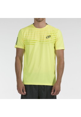 Camiseta Bullpadel cumbal amarilla limon fluor