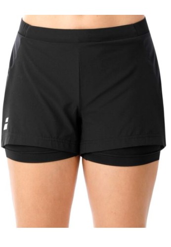 Babolat Exercise Shorts Mujeres - Negro, Gris