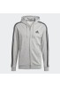 CHAQUETA ADIDAS CON CAPUCHA M 3S FT GRIS