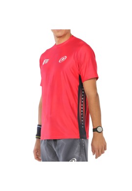 CAMISETA BULLPADEL WPT ROGOR CARMESI FLUOR