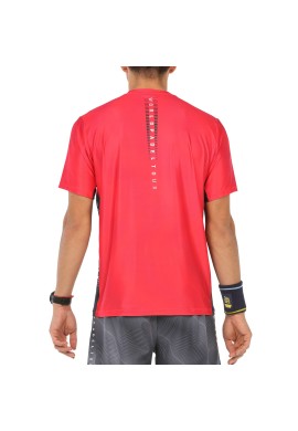 CAMISETA BULLPADEL ROGOR CARMESI FLUOR