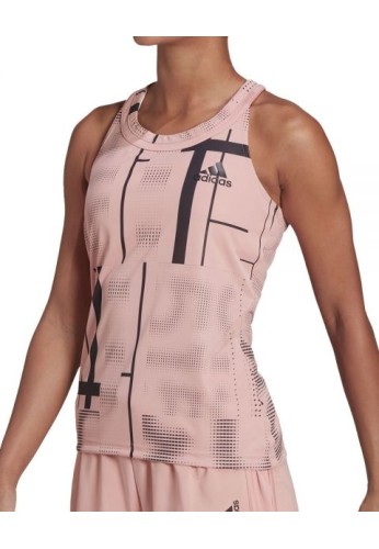 CAMISETA TIRANTES CLUB TENNIS GRAPHIC ADIDAS ROSA MUJER