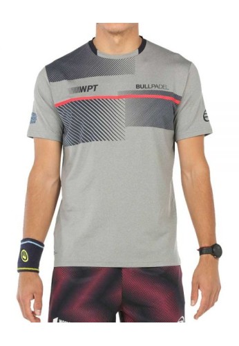 CAMISETA BULLPADEL WORLD PADEL TOUR REDULLU GRIS MEDIO VIGORE