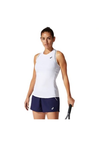 CAMISETA ASICS COURT W PIPING TANK BLANCA