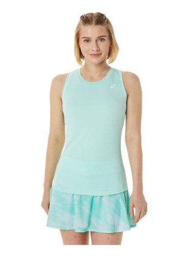 CAMISETA ASICS COURT W PIPING TANK VERDE AGUA