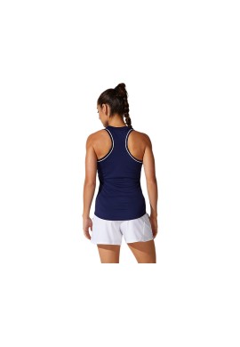 CAMISETA ASICS COURT W PIPING TANK AZUL