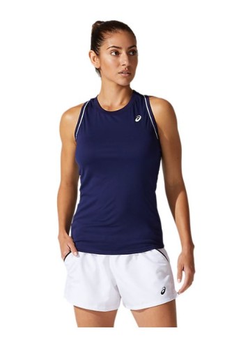 CAMISETA ASICS COURT W PIPING TANK AZUL