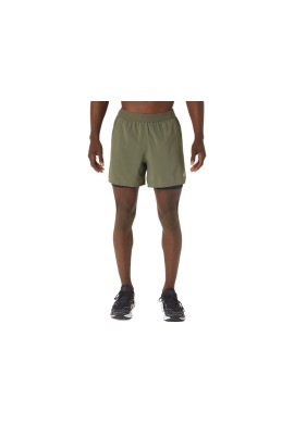 PANTALON ASICS ROAD 2-N-1 5IN SHORT Color: Mantle Green/Performance Black