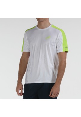 CAMISETA BULLPADEL MITAD BLANCO