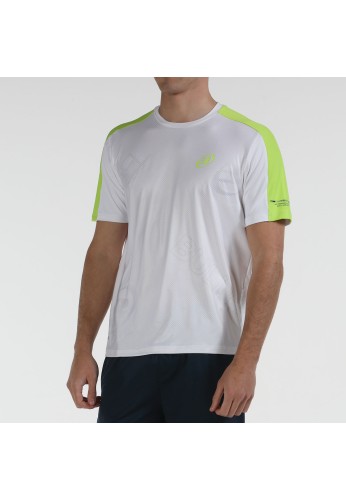 CAMISETA BULLPADEL MITAD BLANCO